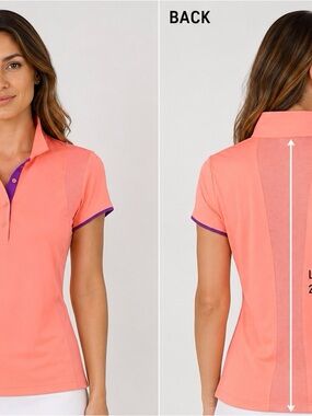 Sunice Coral Polo with Purple Accents